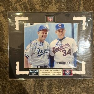 - Nolan Ryan George Brett signed photo Kansas City royals rangers Texas